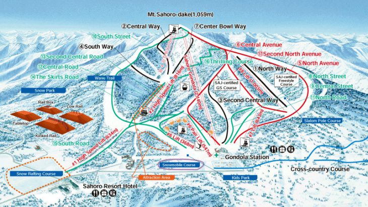 Sahoro Piste Map